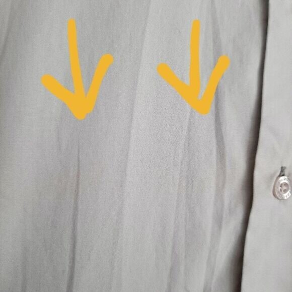 RW&CO. 100% Cotton Short Sleeve Button Down Shirt Grey Men's Sz XL Flawed - Picture 9 of 14